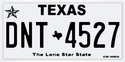 TX license plate DNT4527