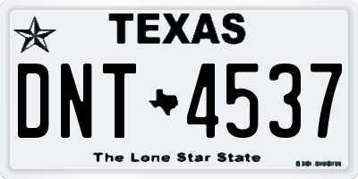 TX license plate DNT4537