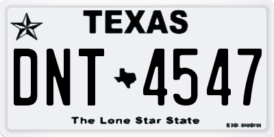 TX license plate DNT4547