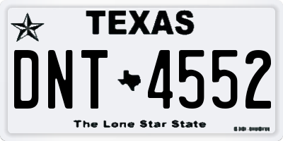 TX license plate DNT4552