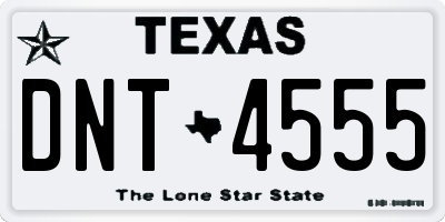 TX license plate DNT4555