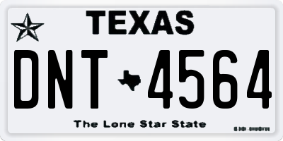 TX license plate DNT4564
