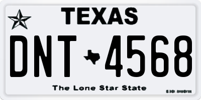 TX license plate DNT4568