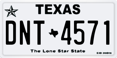 TX license plate DNT4571