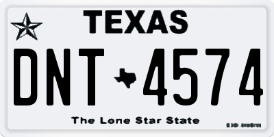 TX license plate DNT4574