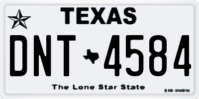 TX license plate DNT4584