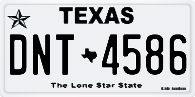 TX license plate DNT4586