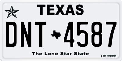 TX license plate DNT4587