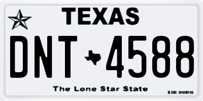 TX license plate DNT4588