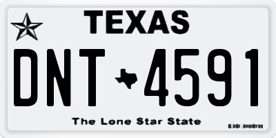 TX license plate DNT4591