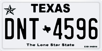 TX license plate DNT4596