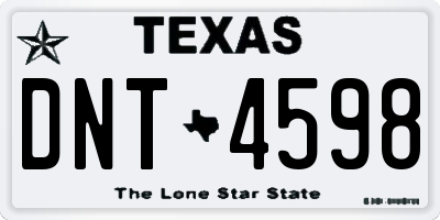 TX license plate DNT4598