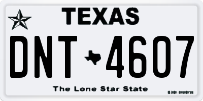 TX license plate DNT4607