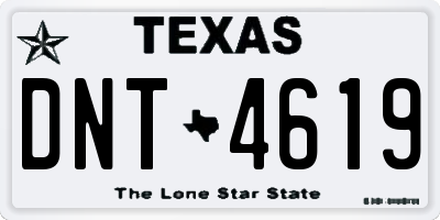 TX license plate DNT4619
