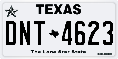 TX license plate DNT4623