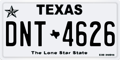 TX license plate DNT4626