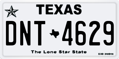 TX license plate DNT4629
