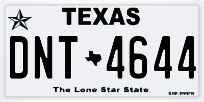 TX license plate DNT4644