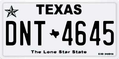 TX license plate DNT4645
