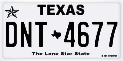 TX license plate DNT4677