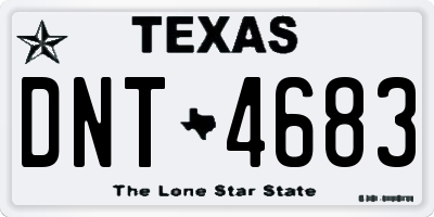 TX license plate DNT4683