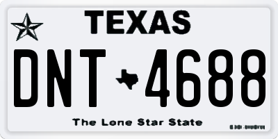 TX license plate DNT4688