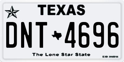 TX license plate DNT4696