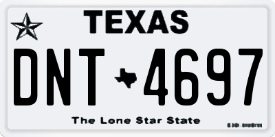 TX license plate DNT4697