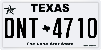 TX license plate DNT4710