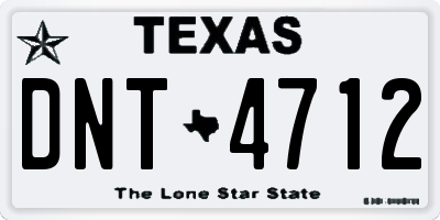 TX license plate DNT4712