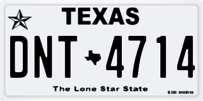 TX license plate DNT4714