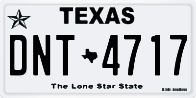 TX license plate DNT4717