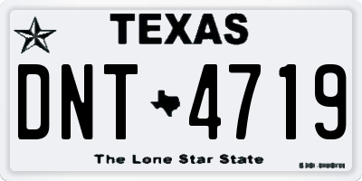 TX license plate DNT4719