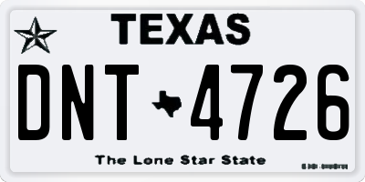 TX license plate DNT4726