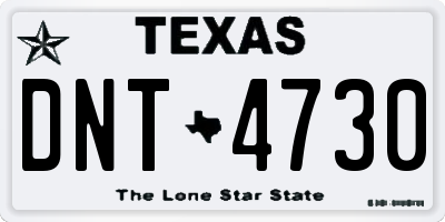 TX license plate DNT4730