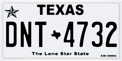 TX license plate DNT4732