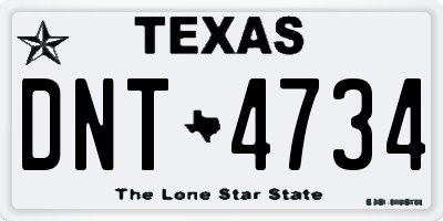 TX license plate DNT4734