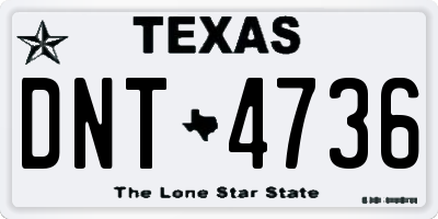 TX license plate DNT4736