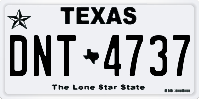 TX license plate DNT4737