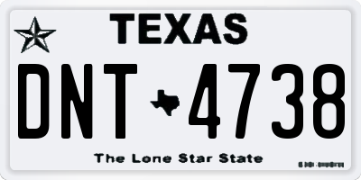 TX license plate DNT4738