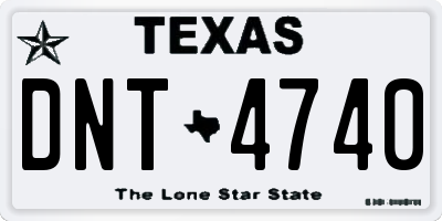 TX license plate DNT4740