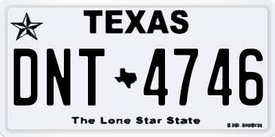 TX license plate DNT4746