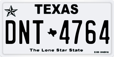 TX license plate DNT4764