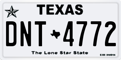 TX license plate DNT4772