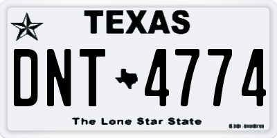 TX license plate DNT4774
