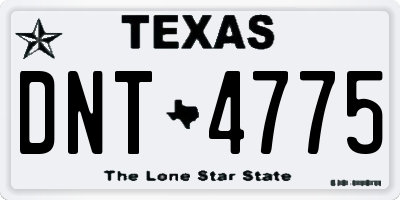 TX license plate DNT4775
