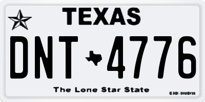 TX license plate DNT4776