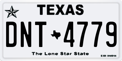 TX license plate DNT4779