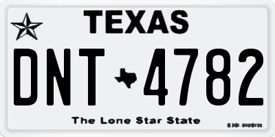 TX license plate DNT4782