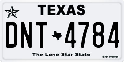 TX license plate DNT4784